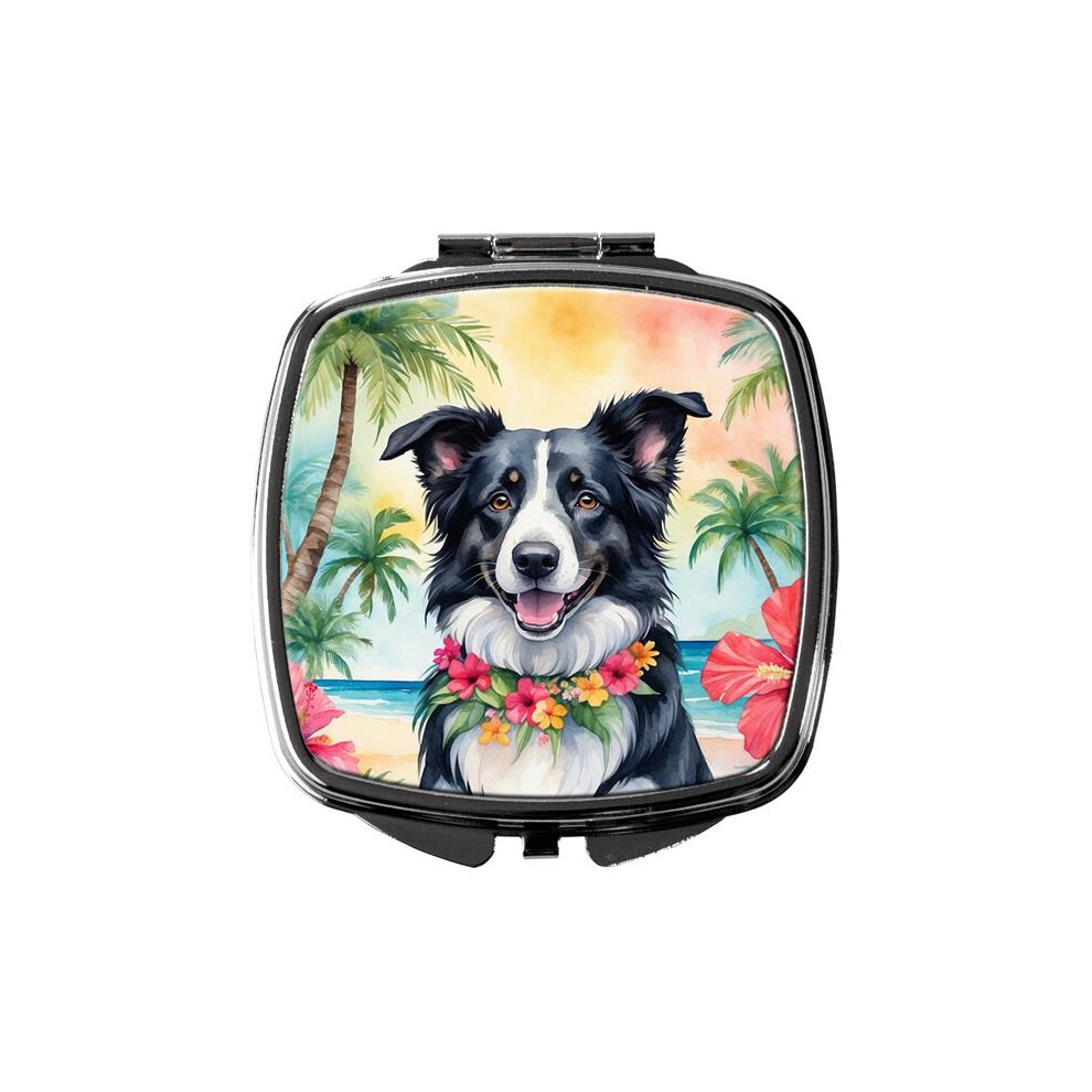 Carolines Treasures Dac6377scm 3 X 2.75 In. Border Collie Luau Compact Mirror
