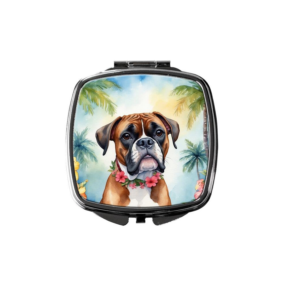 Carolines Treasures Dac6389scm 3 X 2.75 In. Boxer Luau Compact Mirror