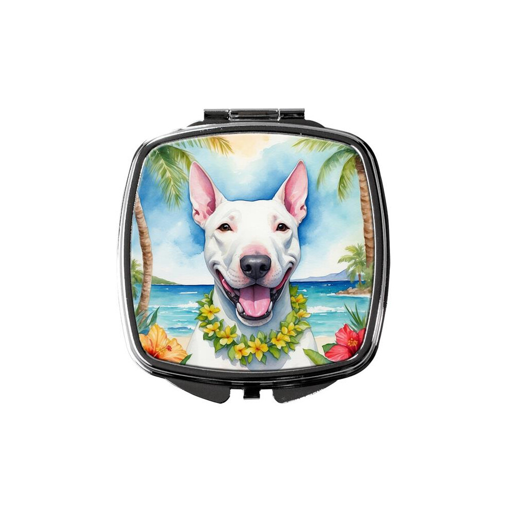 Carolines Treasures Dac6394scm 3 X 2.75 In. Bull Terrier Luau Compact Mirror