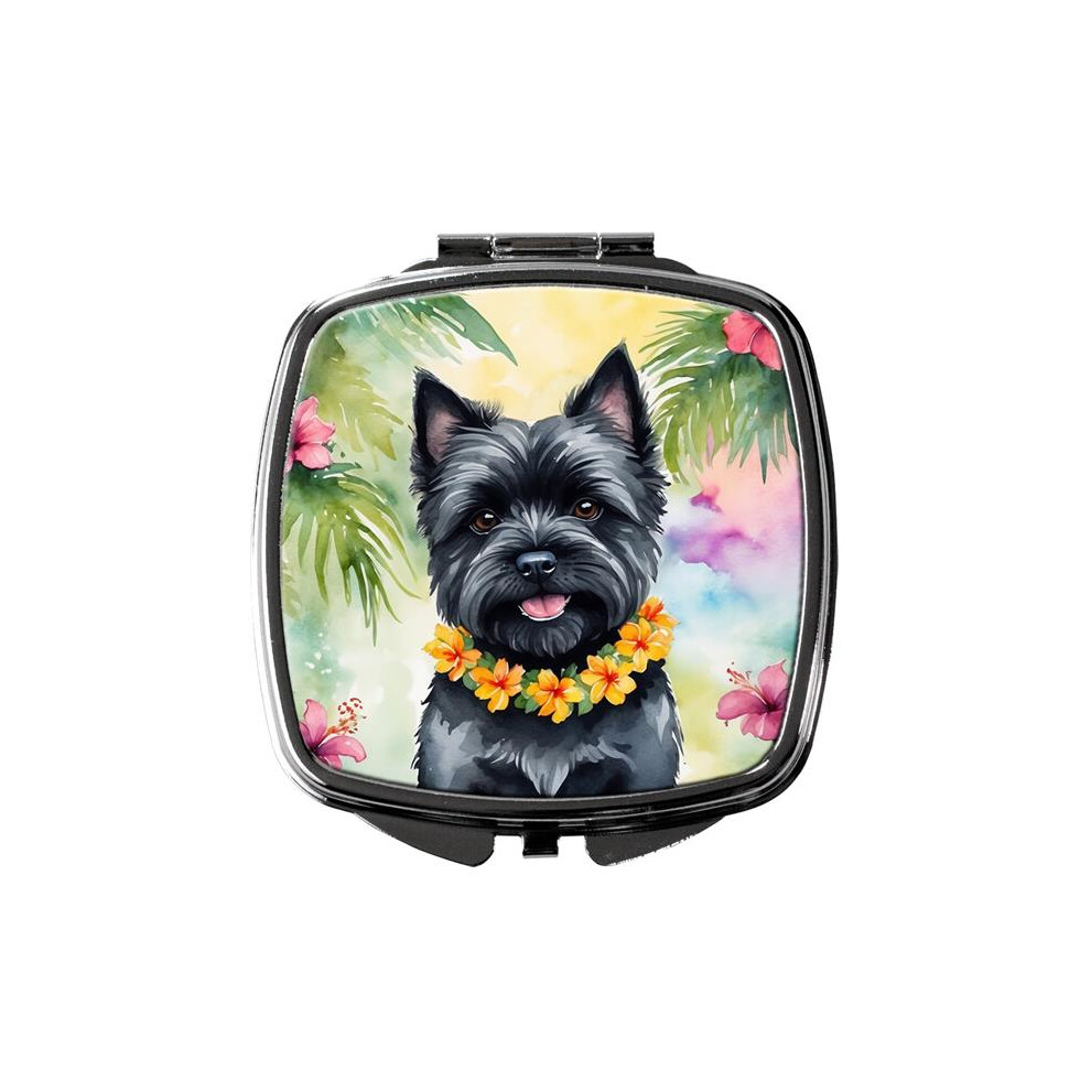 Carolines Treasures Dac6397scm 3 X 2.75 In. Cairn Terrier Luau Compact Mirror