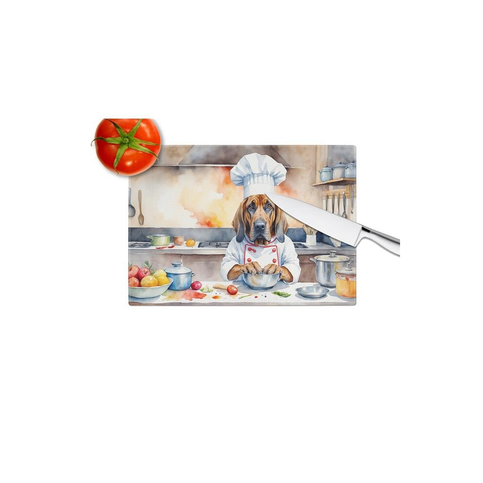 Carolines Treasures DAC6210LCB 15 x 12 in. Bloodhound The Chef Glass Cutting Board-image-OPC-PFF66TJ-NEW
