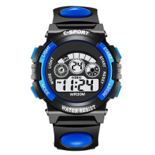 (style1blue) Kids Digital Watch Luminous Alarm Watch for Boys Girls