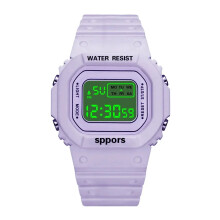 (style2 purple) Kids Digital Watch Luminous Alarm Watch for Boys Girls