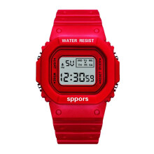 (style2 red) Kids Digital Watch Luminous Alarm Watch for Boys Girls