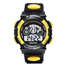 (style1yellow) Kids Digital Watch Luminous Alarm Watch for Boys Girls