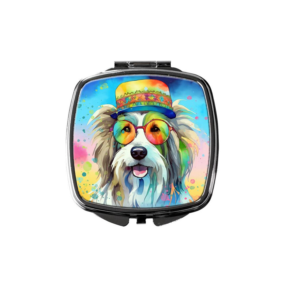 Carolines Treasures Dac2457scm 3 X 2.75 In. Bearded Collie Hippie Dawg Compact Mirror