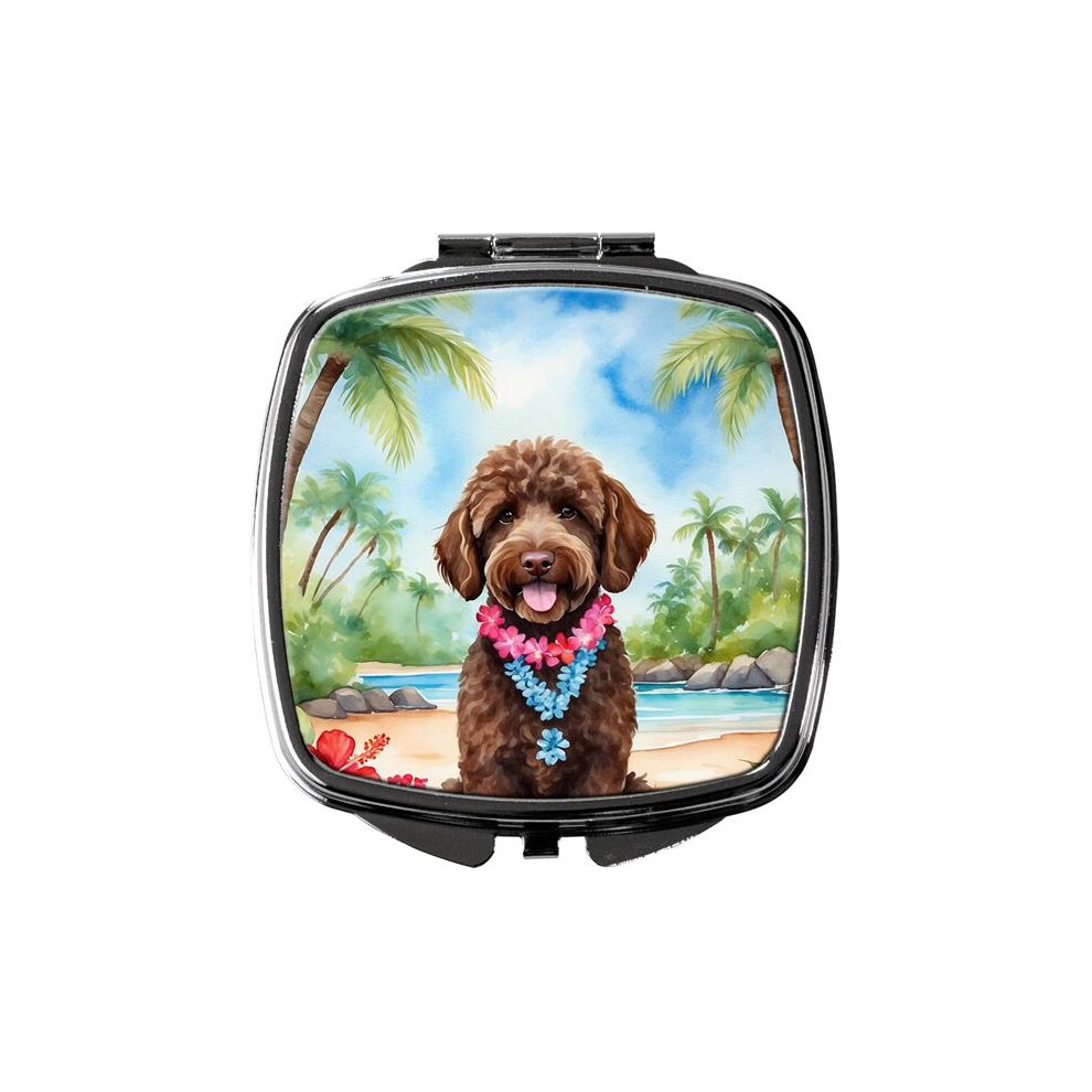 Carolines Treasures Dac6462scm 3 X 2.75 In. Labradoodle Luau Compact Mirror