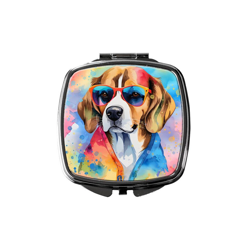 Carolines Treasures Dac2455scm 3 X 2.75 In. Beagle Hippie Dawg Compact Mirror