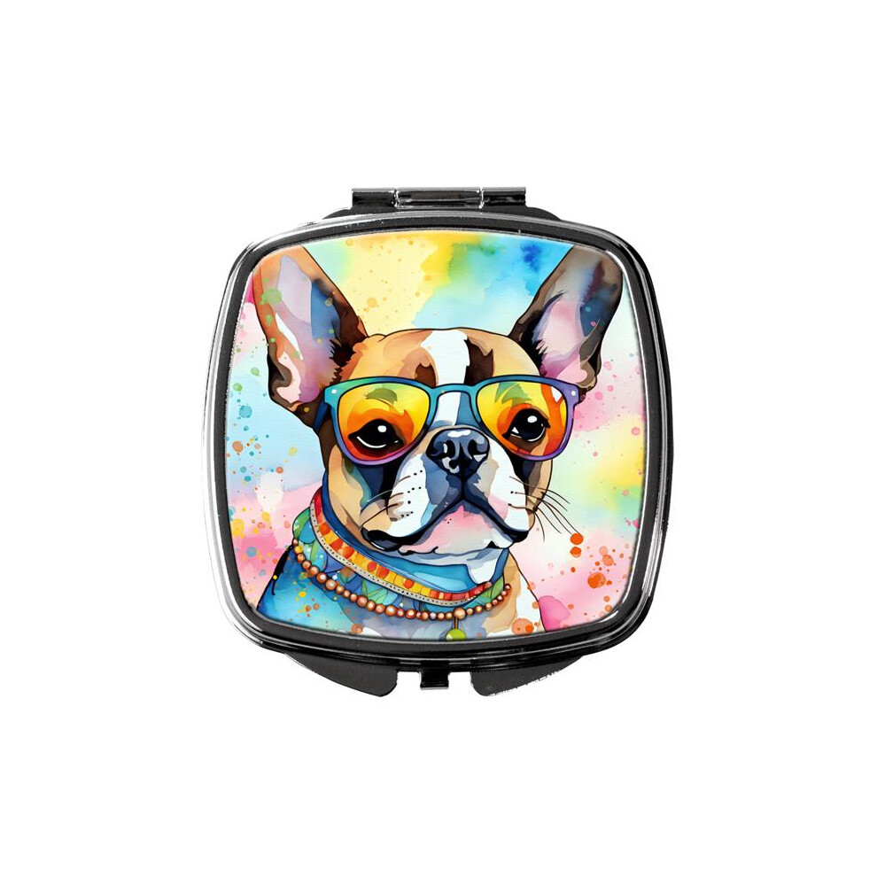Carolines Treasures Dac2470scm 3 X 2.75 In. Boston Terrier Hippie Dawg Compact Mirror
