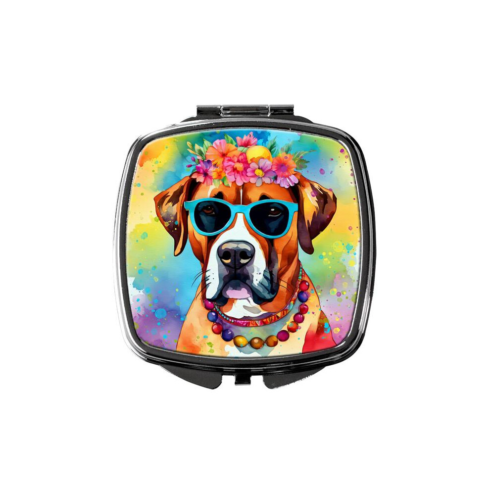 Carolines Treasures Dac2472scm 3 X 2.75 In. Boxer Hippie Dawg Compact Mirror