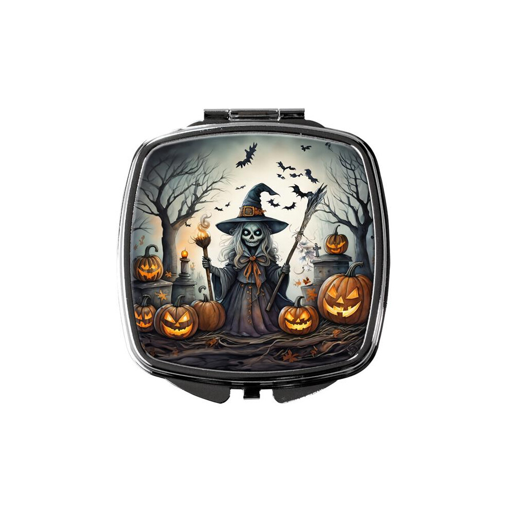 Carolines Treasures Dac2283scm 3 X 2.75 In. Witch Spooky Halloween Compact Mirror