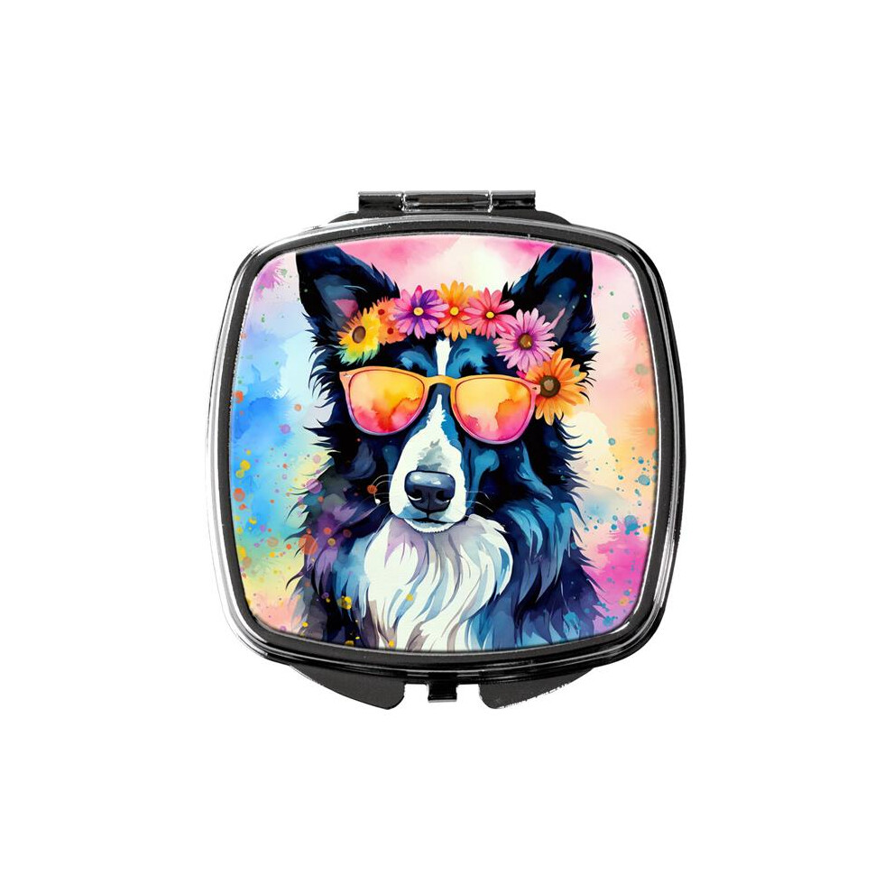 Carolines Treasures Dac2466scm 3 X 2.75 In. Border Collie Hippie Dawg Compact Mirror