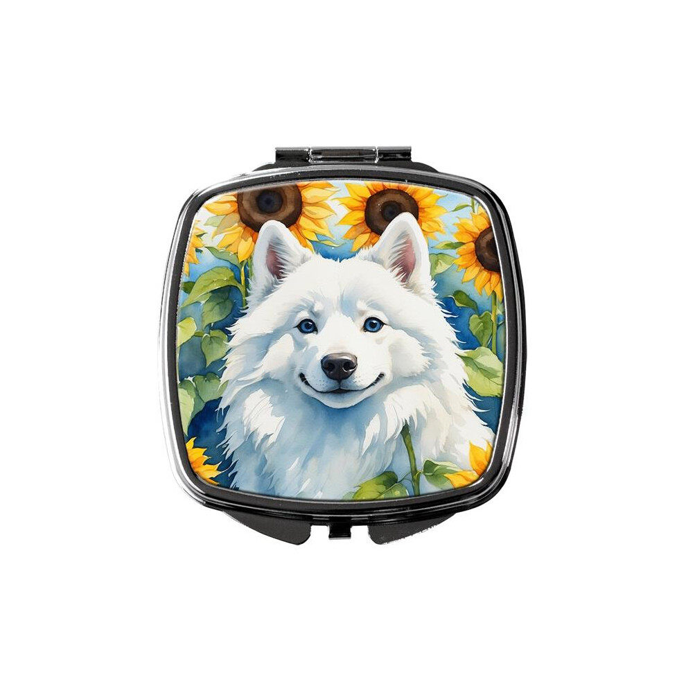 Carolines Treasures Dac6008scm 3 X 2.75 In. American Eskimo In Sunflowers Compact Mirror