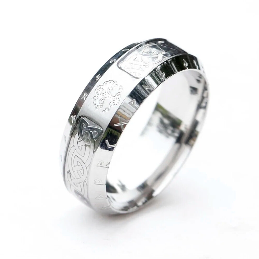(steel, 12) Nordic Viking Letter Fashion Simple Stainles Steel Rune Ring-image-OPC-PFF6G9H-NEW
