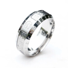 (steel, 9) Nordic Viking Letter Fashion Simple Stainles Steel Rune Ring