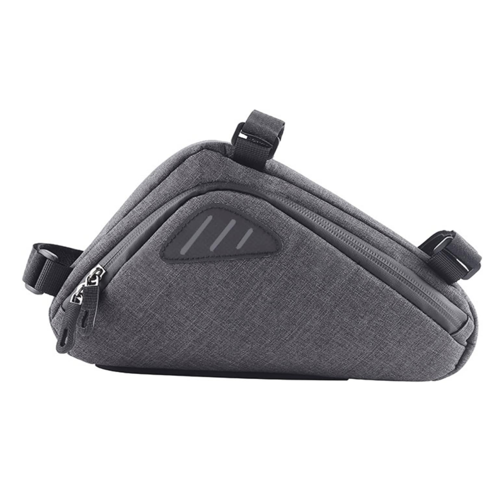 Chronus Shoe Bag Rainproof Bicycle Triangle Bag Top Tube Front Frame Bag with Reflective Stripes Road Mountain Folding Bike Cycling Accessories Gray on OnBuy