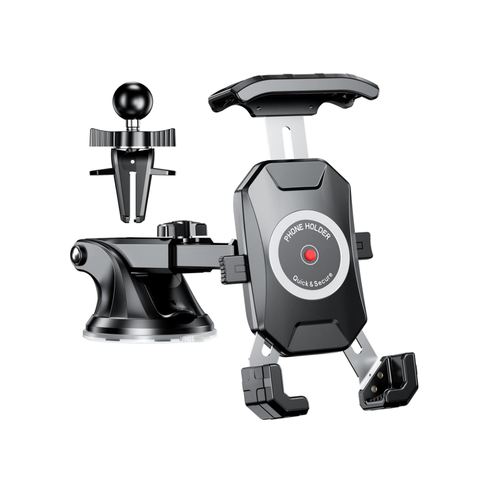 Chronus Car Phone Holder Mount, One-Touch Automatically Lock & Quick Release Dashboard Windshield Air Vent Car Cell Phone Holder For 4''-7'' 9331562997226