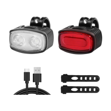 Bike Lights Set, Bright Led Bike Light Front and Rear, Bicycle Accessories, 3 Light Modes, IPX4 Waterproof, Easy Install for Adults Kids(Black)