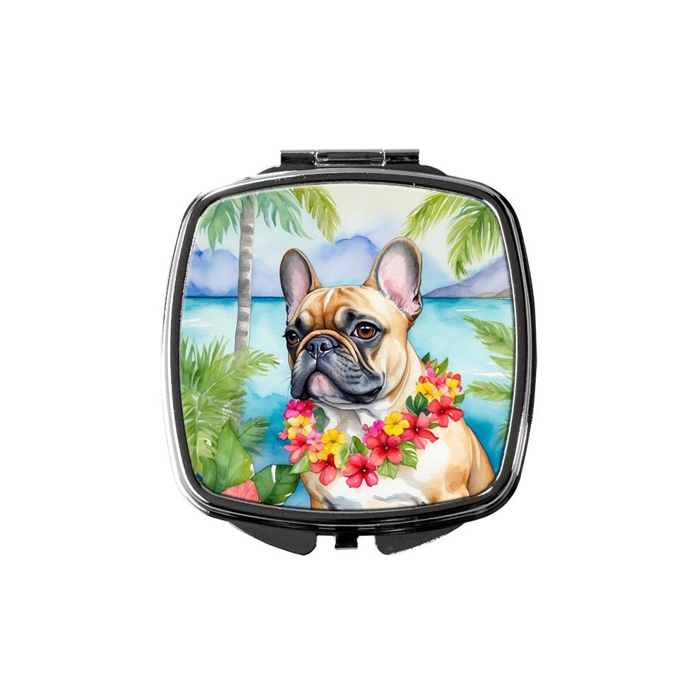 Carolines Treasures Dac6436scm 3 X 2.75 In. French Bulldog Luau Compact Mirror