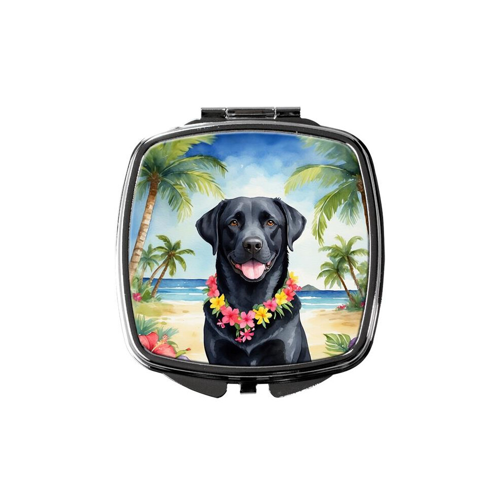 Carolines Treasures Black Dac6464scm 3 X 2.75 In. Labrador Retriever Luau Compact Mirror
