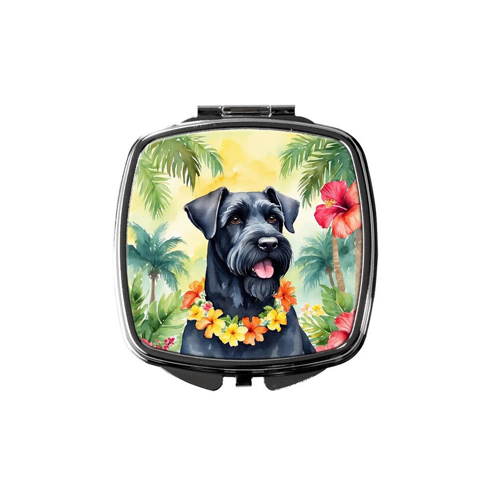 Carolines Treasures Dac6441scm 3 X 2.75 In. Giant Schnauzer Luau Compact Mirror