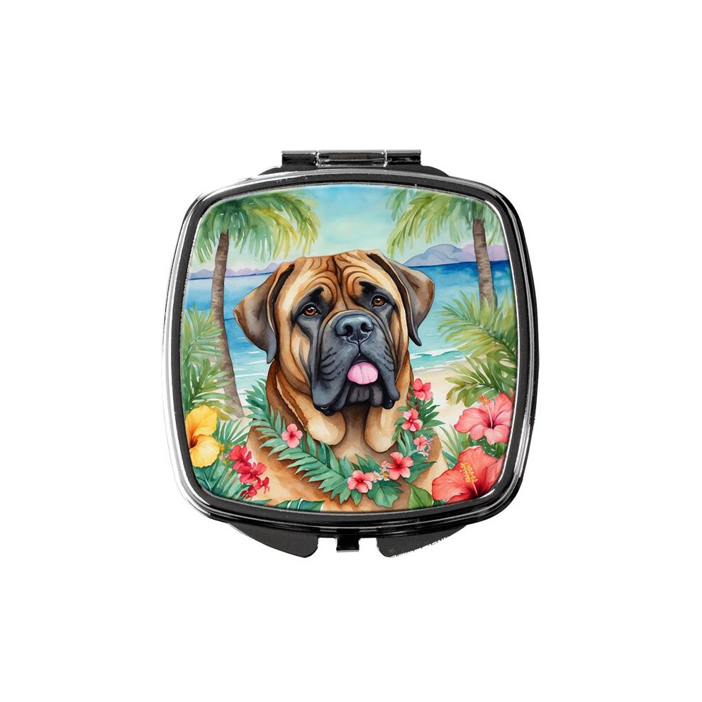 Carolines Treasures Dac6475scm 3 X 2.75 In. Mastiff Luau Compact Mirror