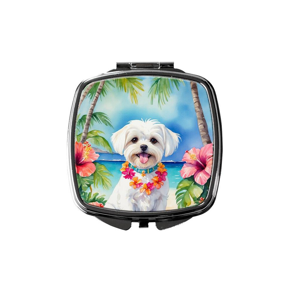 Carolines Treasures Dac6472scm 3 X 2.75 In. Maltese Luau Compact Mirror