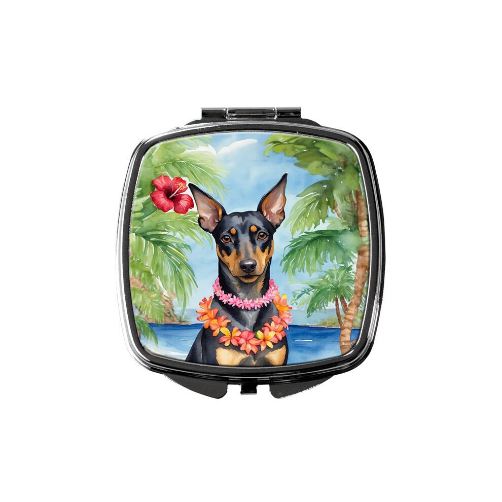 Carolines Treasures Dac6474scm 3 X 2.75 In. Manchester Terrier Luau Compact Mirror