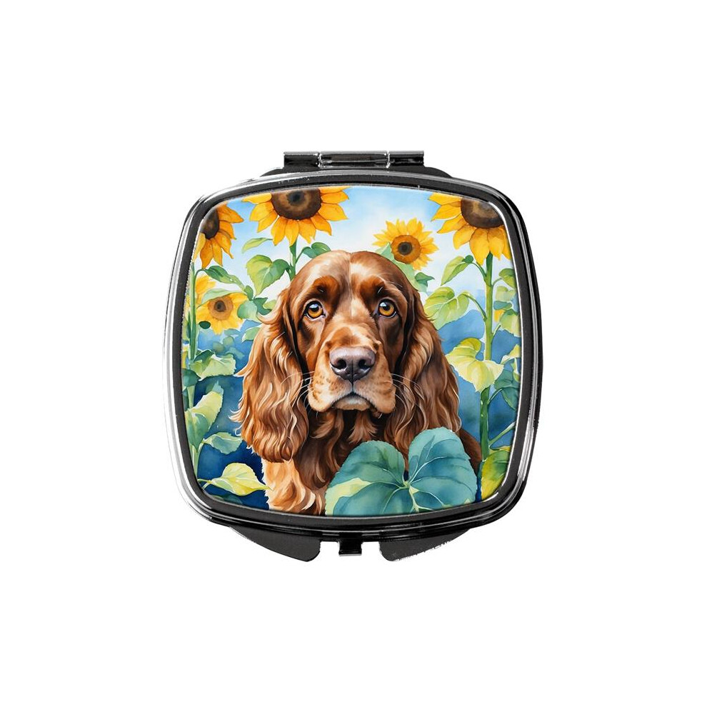 Carolines Treasures Dac6073scm 3 X 2.75 In. English Cocker Spaniel In Sunflowers Compact Mirror