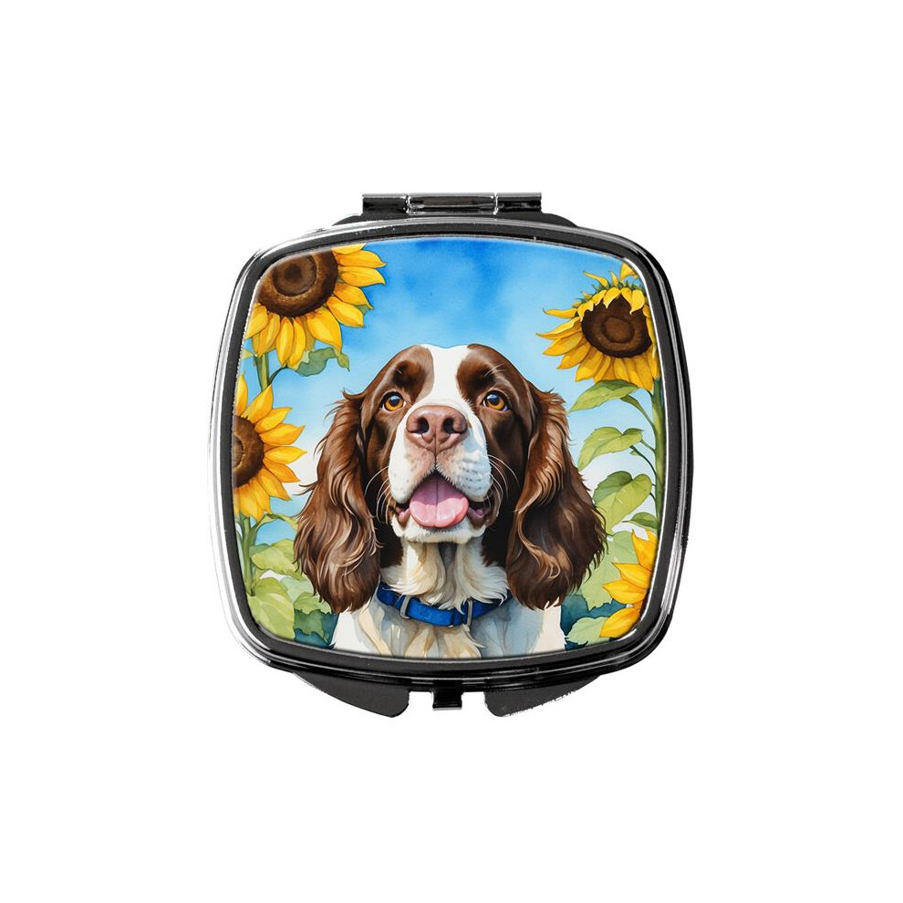 Carolines Treasures Dac6076scm 3 X 2.75 In. English Springer Spaniel In Sunflowers Compact Mirror
