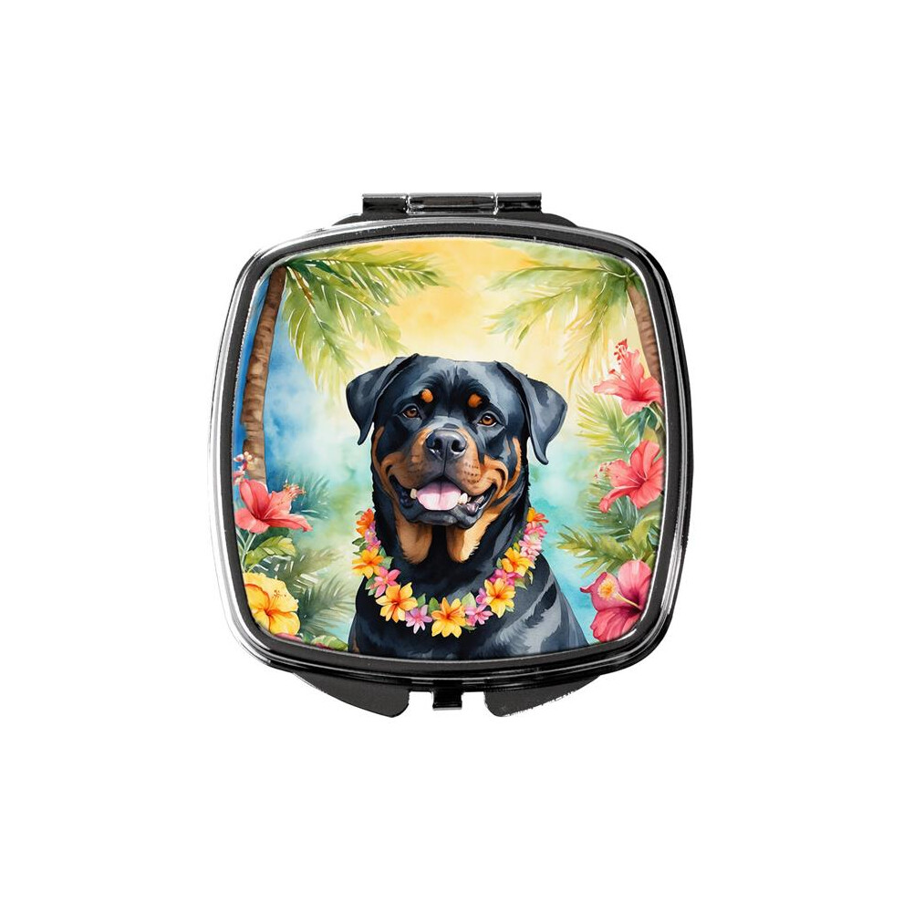 Carolines Treasures Dac6508scm 3 X 2.75 In. Rottweiler Luau Compact Mirror