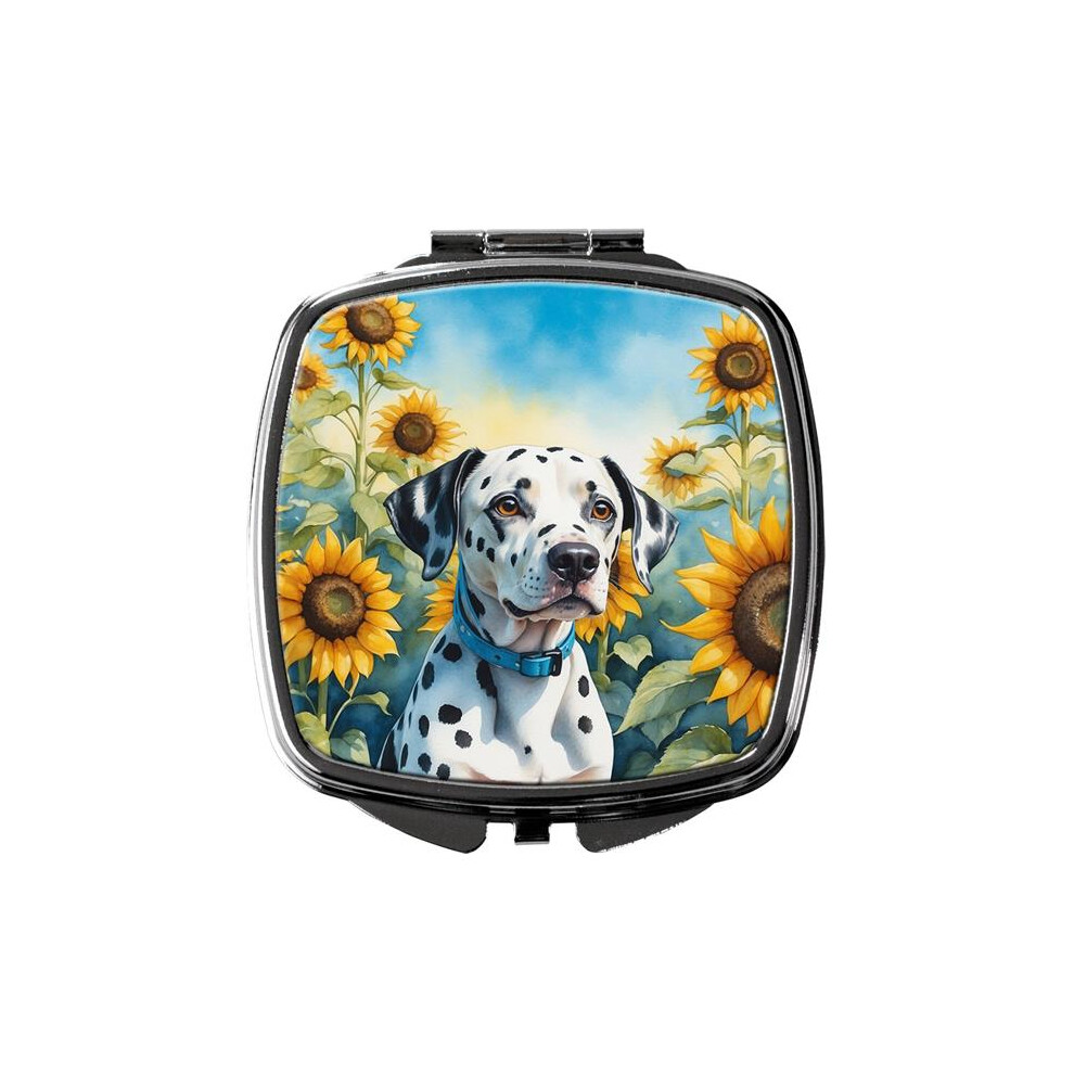 Carolines Treasures Dac6067scm 3 X 2.75 In. Dalmatian In Sunflowers Compact Mirror
