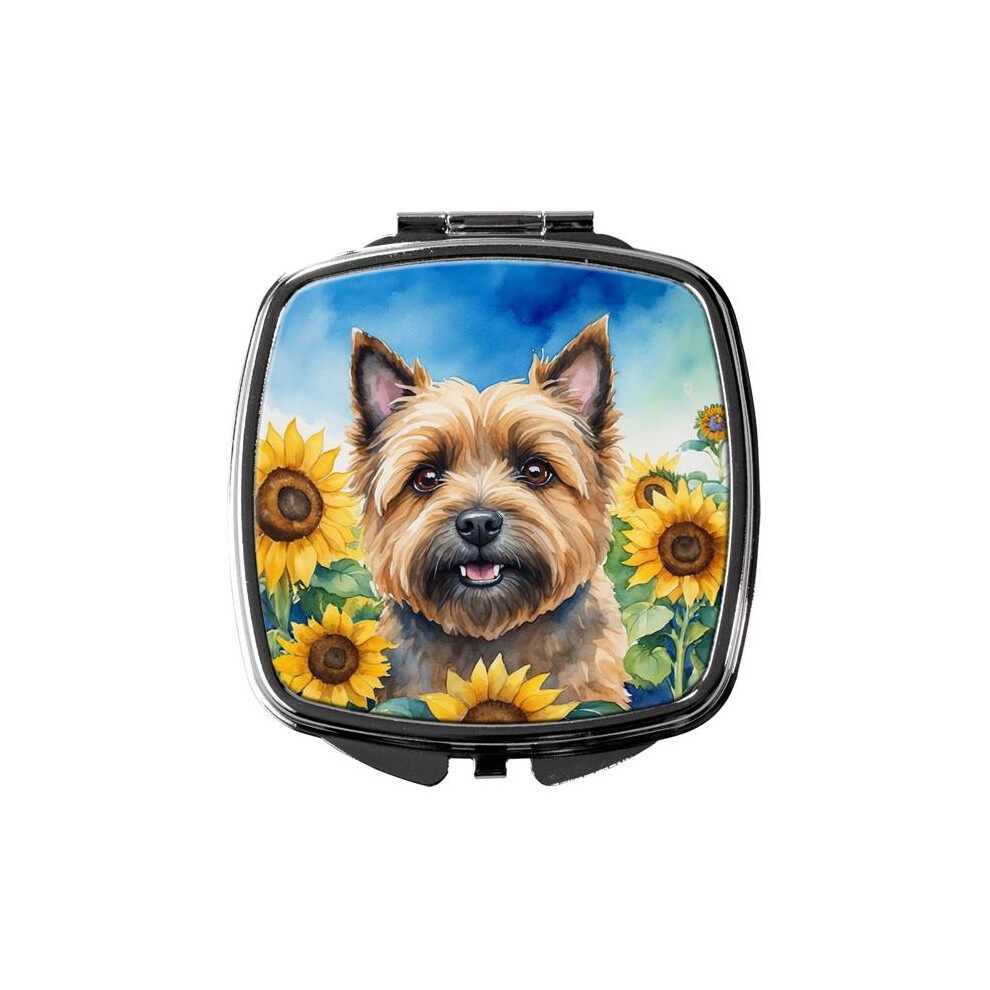 Carolines Treasures Dac6044scm 3 X 2.75 In. Cairn Terrier In Sunflowers Compact Mirror