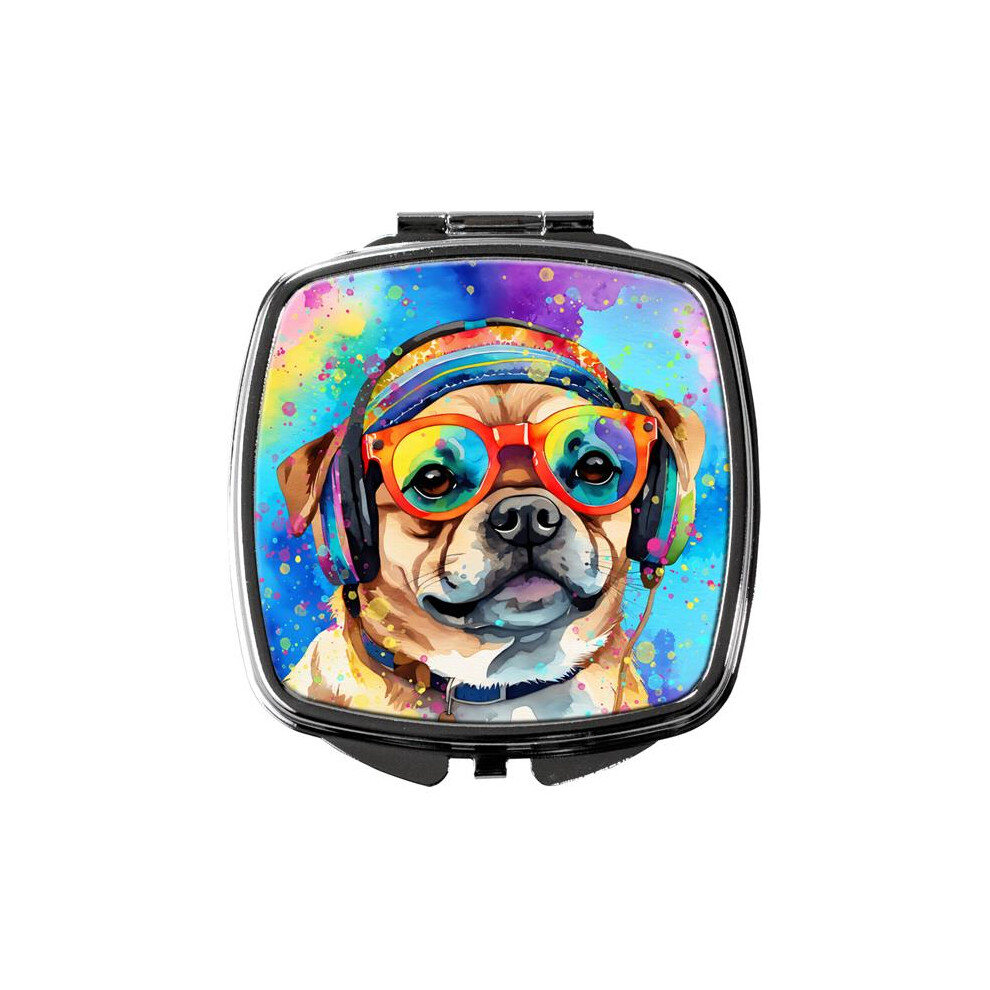 Carolines Treasures Dac2543scm 3 X 2.75 In. Pug Hippie Dawg Compact Mirror