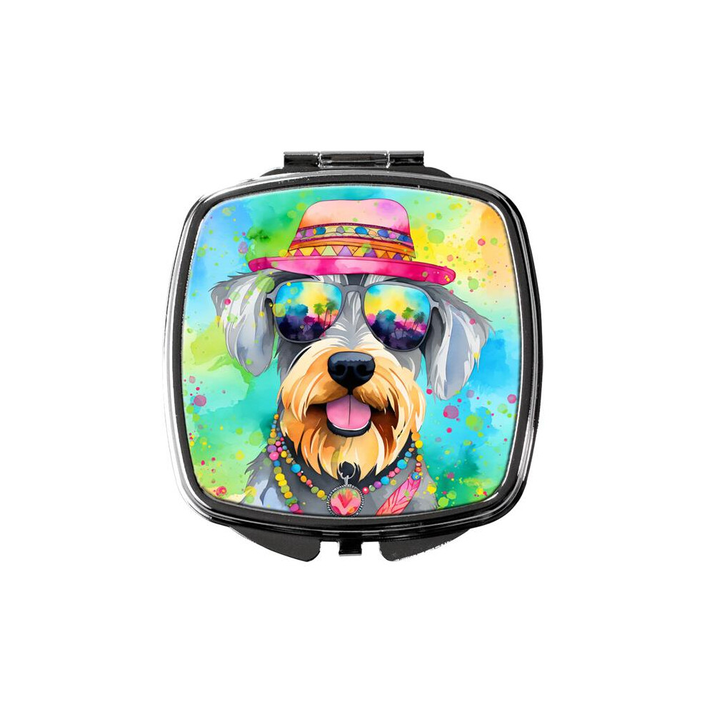 Carolines Treasures Dac2554scm 3 X 2.75 In. Schnauzer Hippie Dawg Compact Mirror