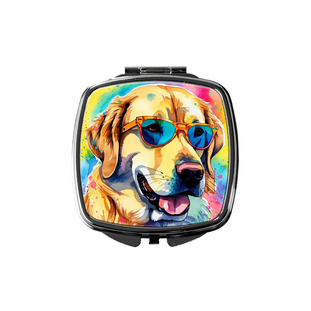 Carolines Treasures Yellow Dac2529scm 3 X 2.75 In. Labrador Hippie Dawg Compact Mirror
