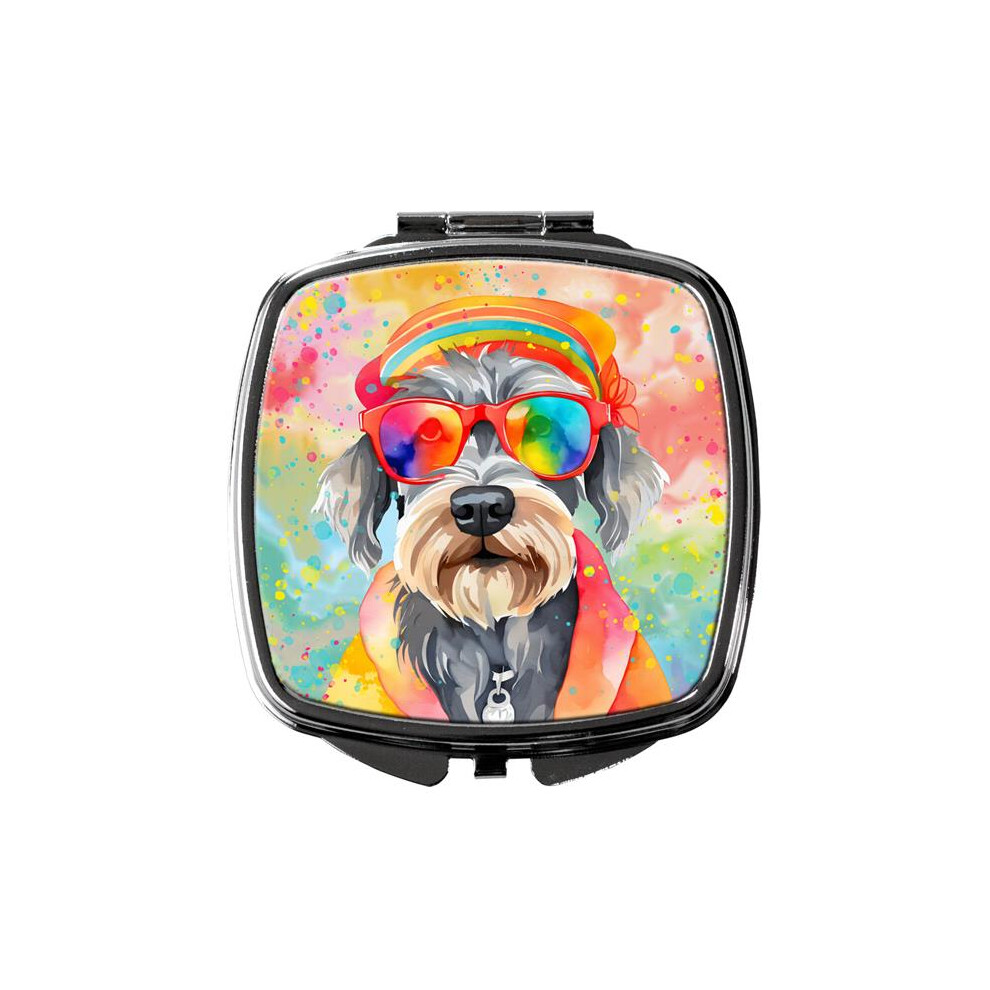 Carolines Treasures Dac2555scm 3 X 2.75 In. Schnauzer Hippie Dawg Compact Mirror