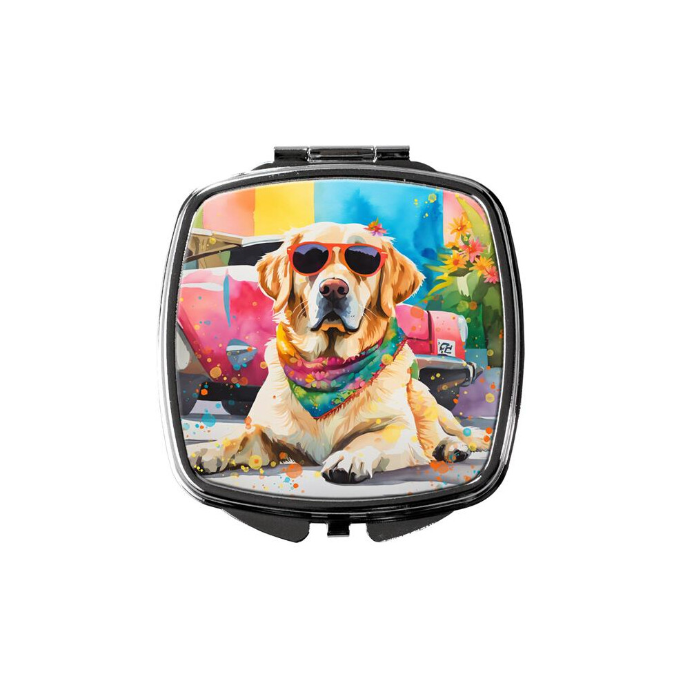 Carolines Treasures Yellow Dac2530scm 3 X 2.75 In. Labrador Hippie Dawg Compact Mirror