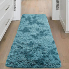 (Tye Dye Teal, 60 X 220 cm) Fluffy Rugs Anti-Slip Large Shaggy Rug Super Soft Mat Living Room Bedroom Carpet