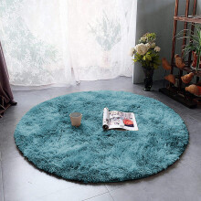 (Tye Dye Teal, 120 X 120 cm-Round Rug) Fluffy Rugs Anti-Slip Large Shaggy Rug Super Soft Mat Living Room Bedroom Carpet