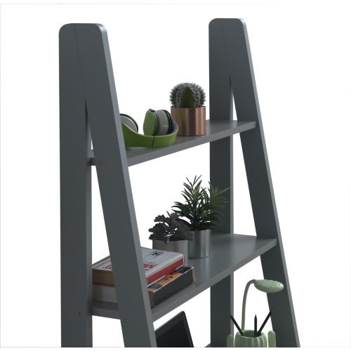 Timber Art Design UK Riva Dark Grey Ladder Desk Compact Home Office Workstation 1