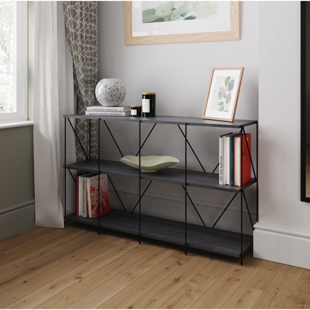 Leyo Grey Cube Shelving Unit Modern Storage Display for Home or Office