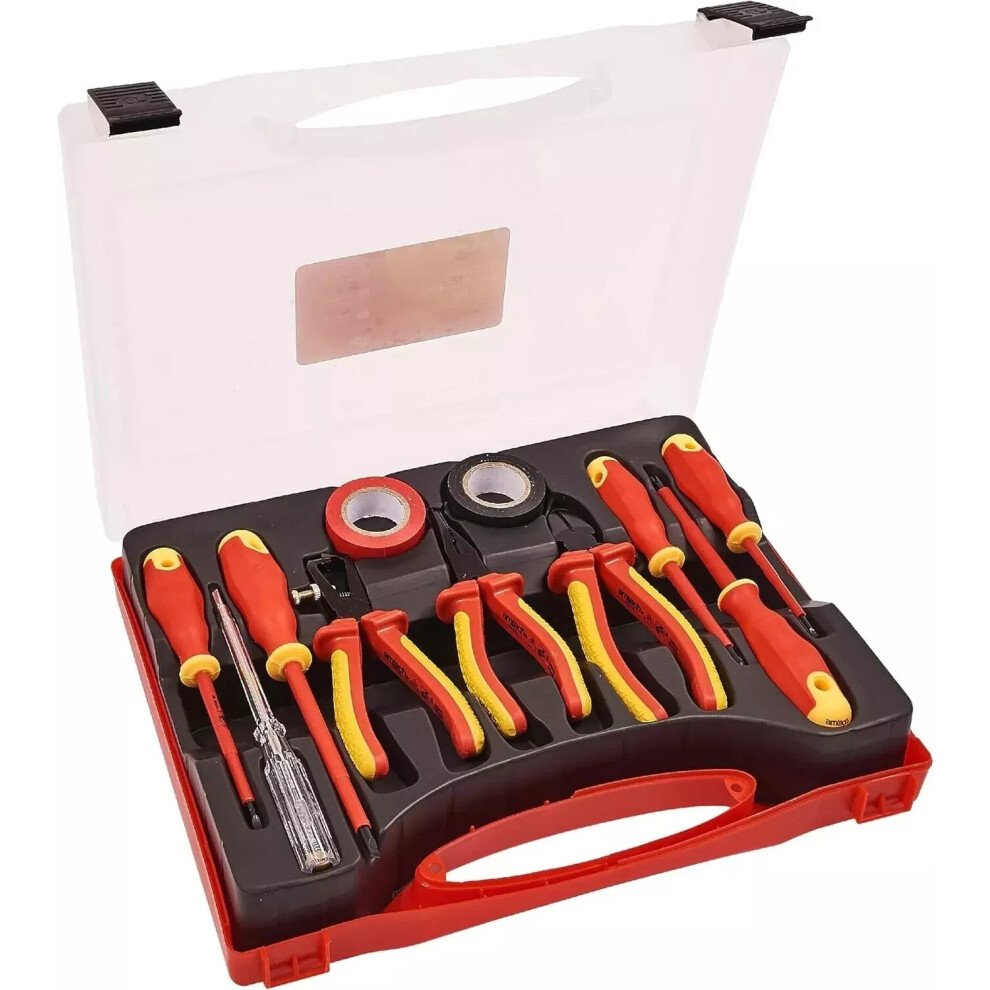 Amtech Electricians Tools, Electrical Pliers And Screwdriver Set 11Pc 5060211912238
