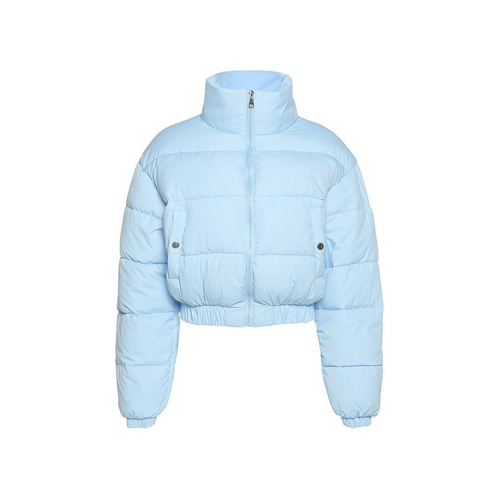 (L, Blue) 2024 Winter Coat for Women Keep Warm and Thick Jackets Blue Short Coat