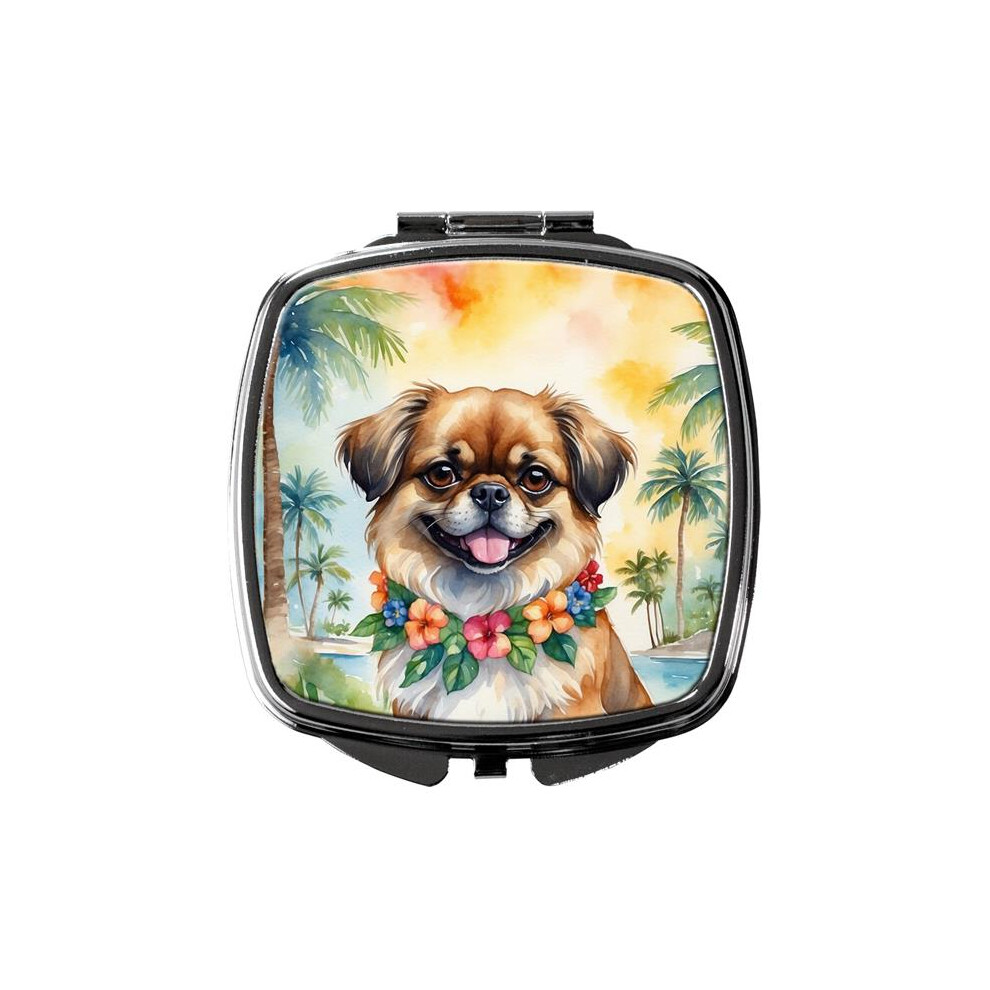 Carolines Treasures Dac6528scm 3 X 2.75 In. Tibetan Spaniel Luau Compact Mirror