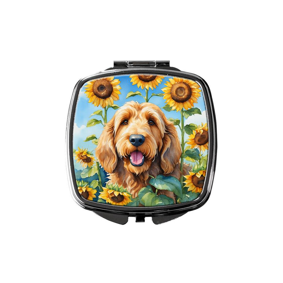 Carolines Treasures Dac6130scm 3 X 2.75 In. Otterhound In Sunflowers Compact Mirror