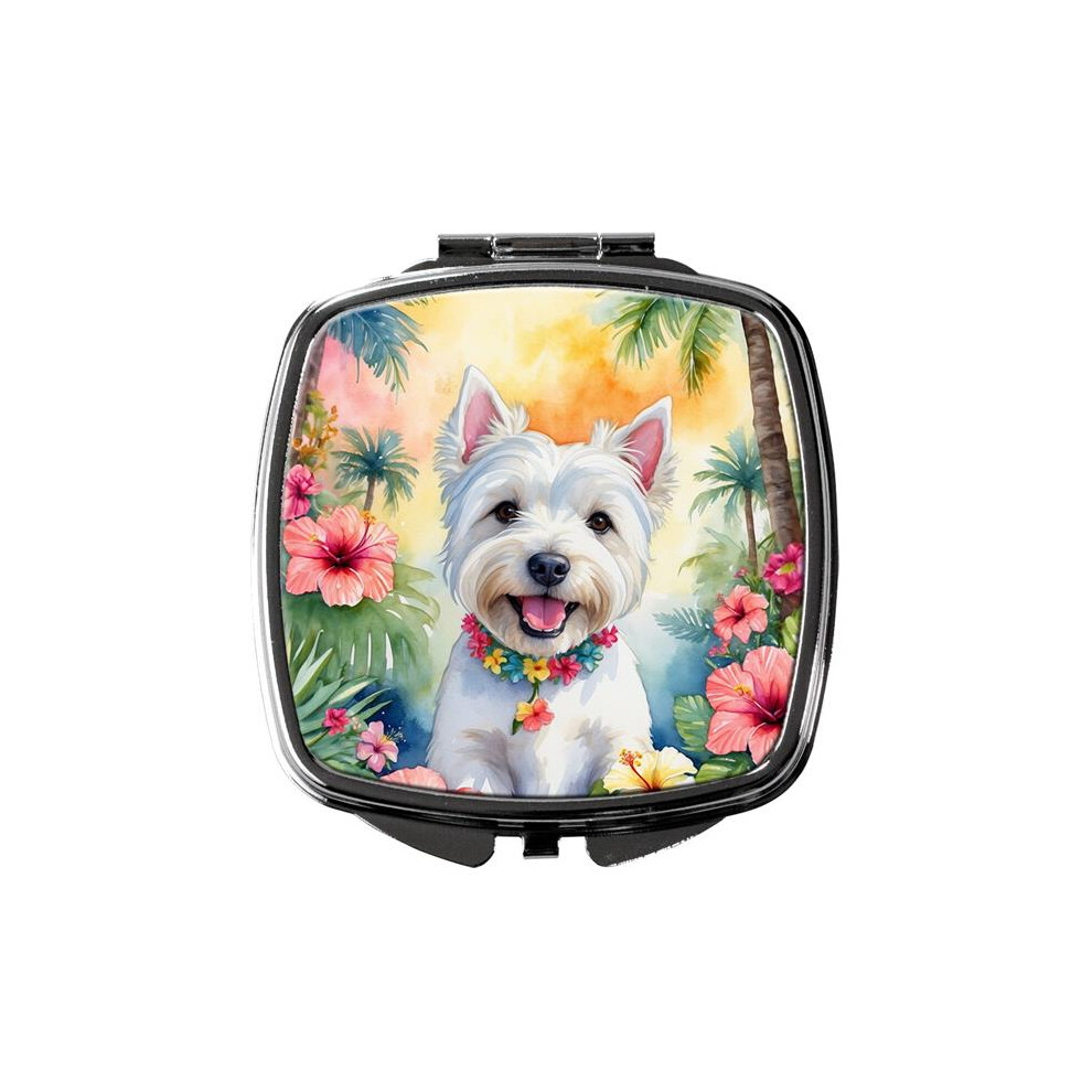 Carolines Treasures Dac6535scm 3 X 2.75 In. Westie Luau Compact Mirror