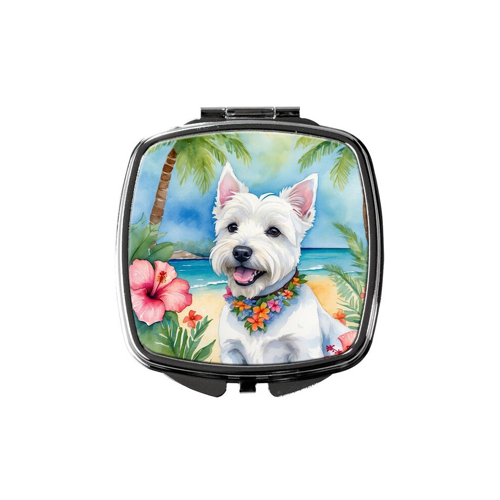 Carolines Treasures Dac6534scm 3 X 2.75 In. Westie Luau Compact Mirror