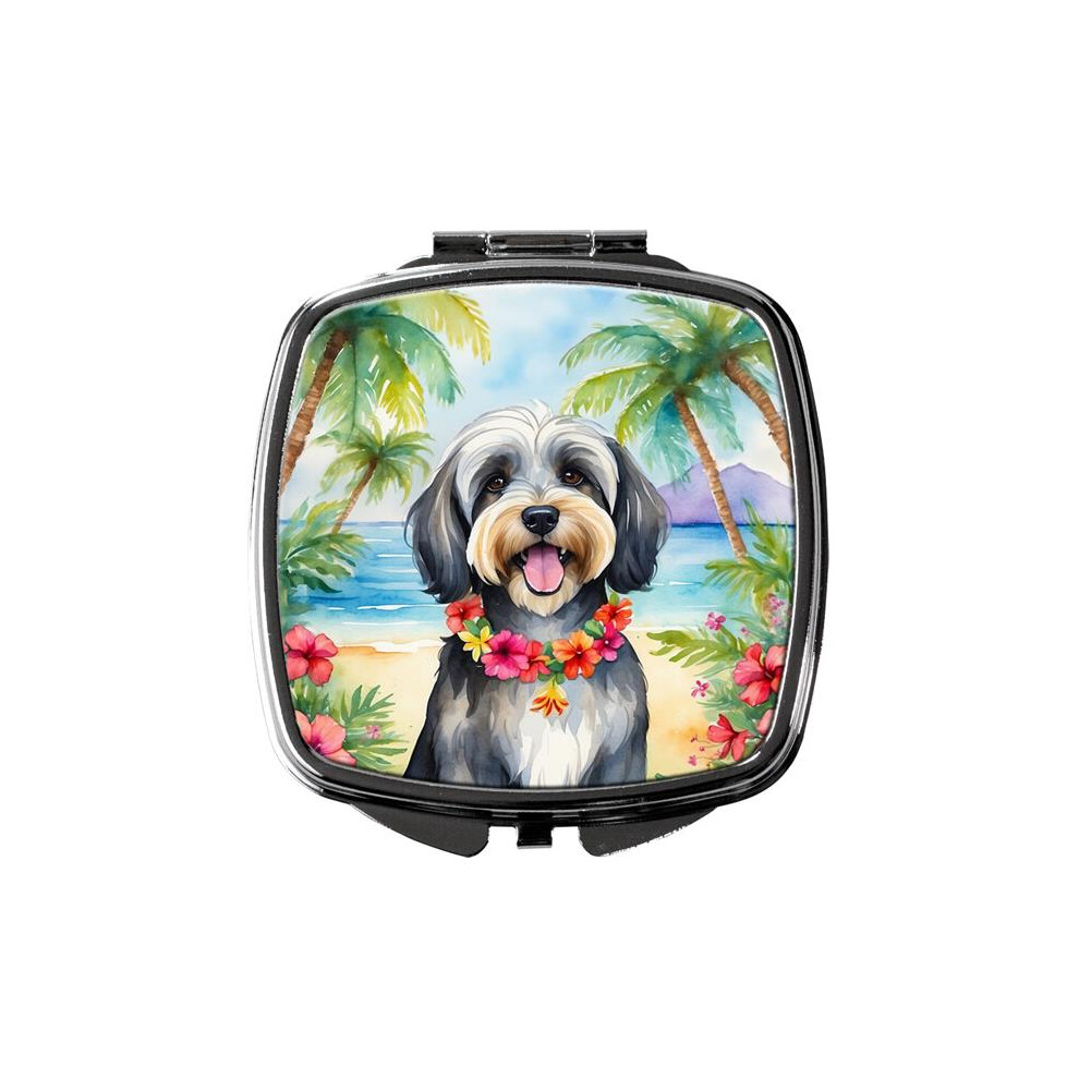 Carolines Treasures Dac6529scm 3 X 2.75 In. Tibetan Terrier Luau Compact Mirror