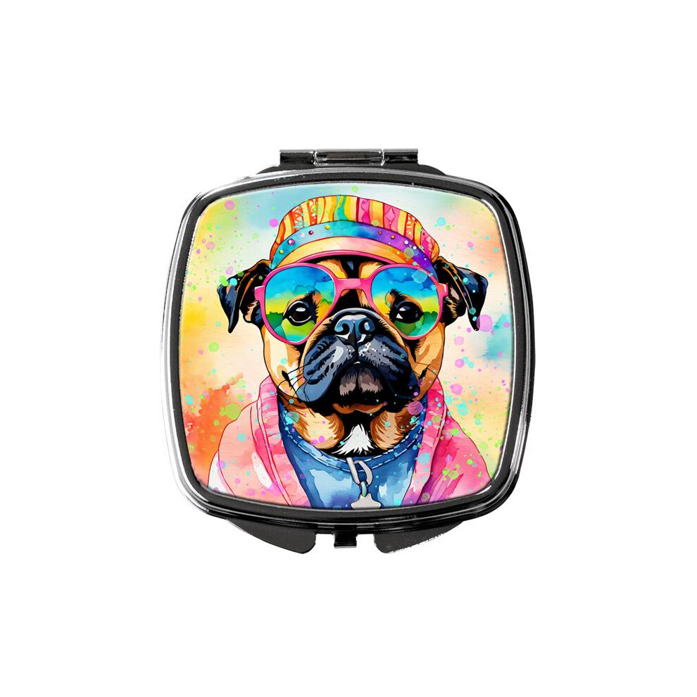 Carolines Treasures Dac2544scm 3 X 2.75 In. Pug Hippie Dawg Compact Mirror